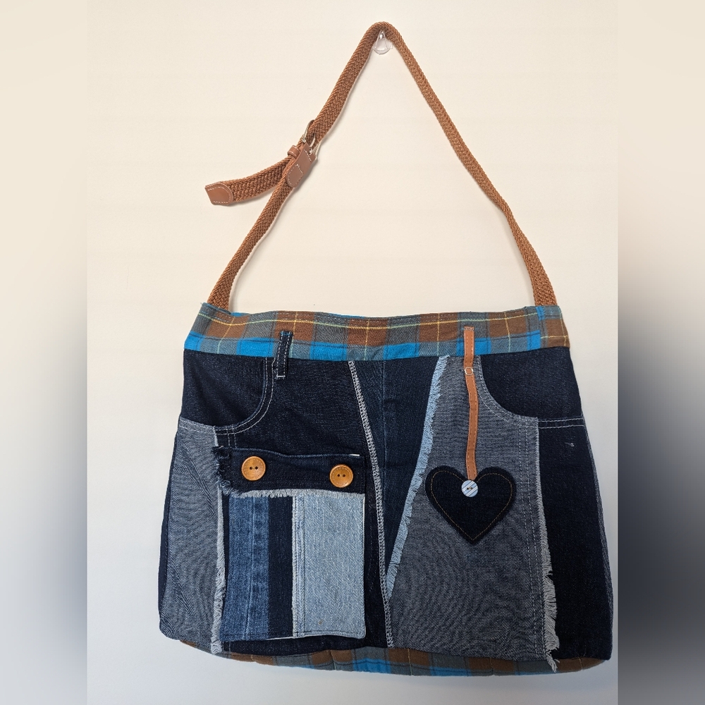 Handmade denim bag casual